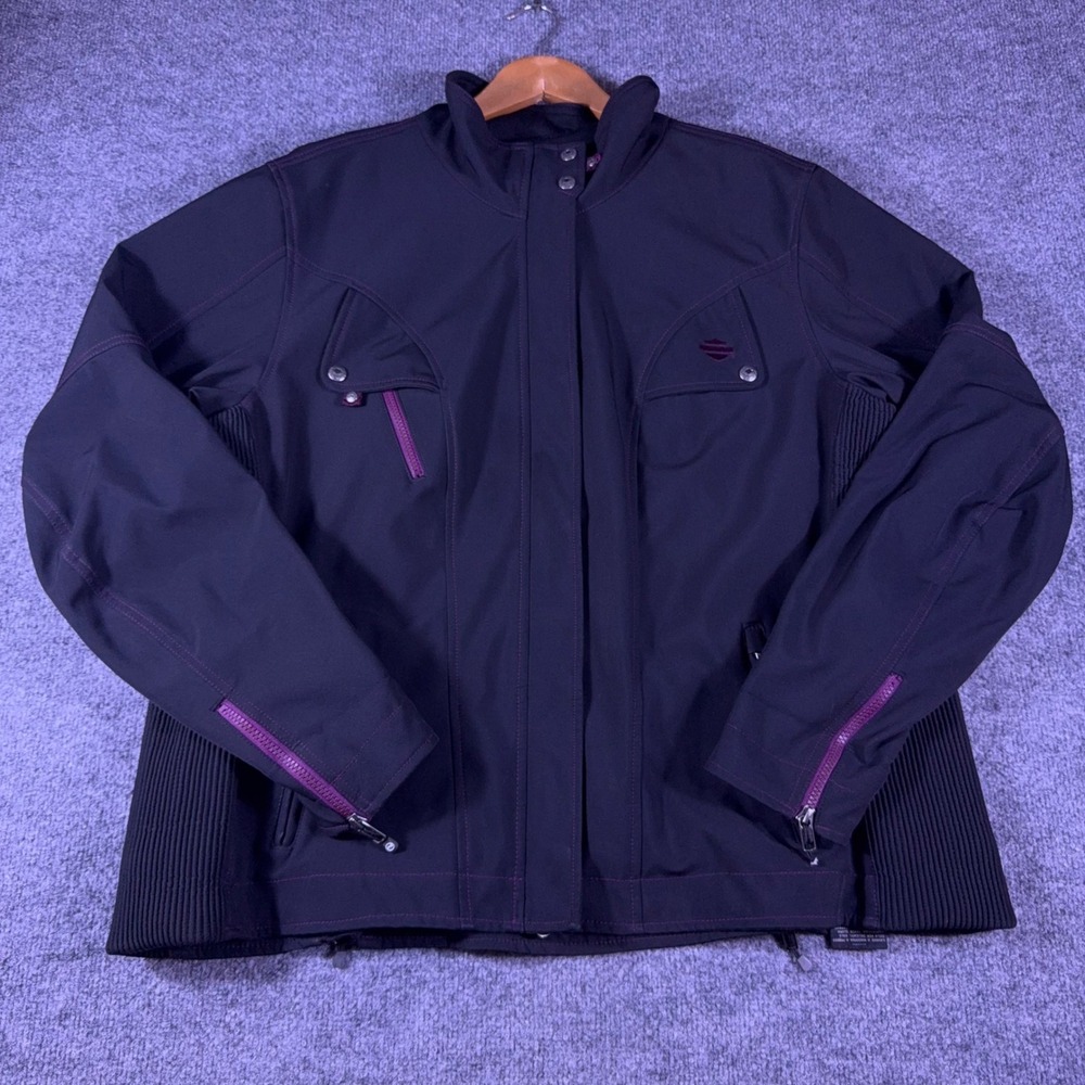Harley Davidson Womens Rosslyn Insulated Riding Jacket Black Biker Motorcycle XL